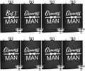 Engraved Groomsman Flasks Set of 8 for Wedding Party Gifts