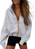 Zip Up Hoodies for Women - Cozy Fleece Lined Fall Jacket