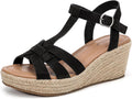Luoika Women's Wide Width Wedge Sandals - Comfortable