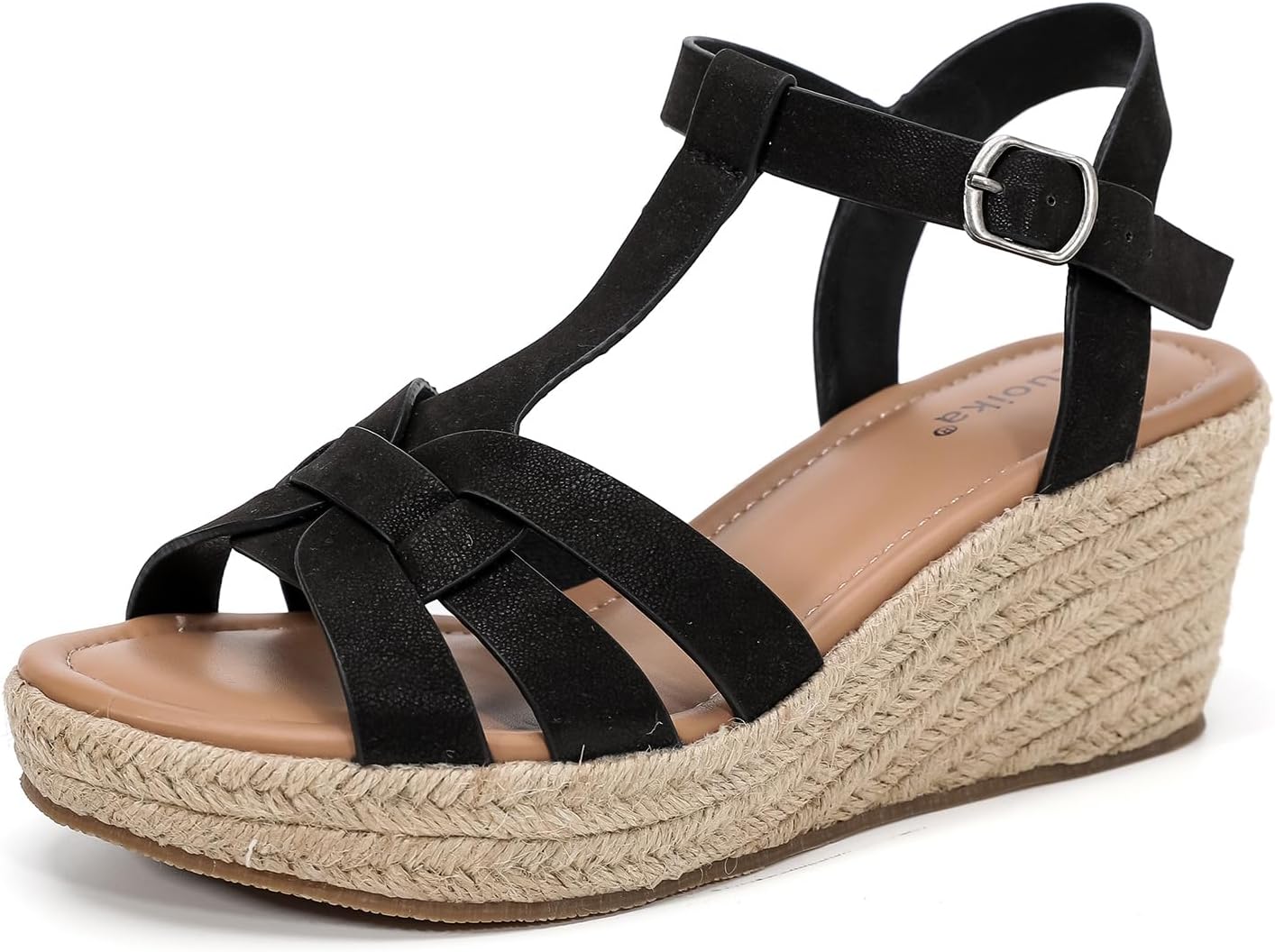 Luoika Women's Wide Width Wedge Sandals for Ultimate Comfort