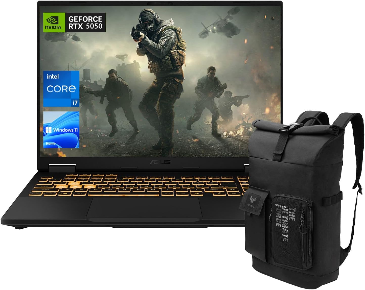 ASUS TUF F16 RTX 5050 Gaming Laptop with RGB Backlit Keyboard