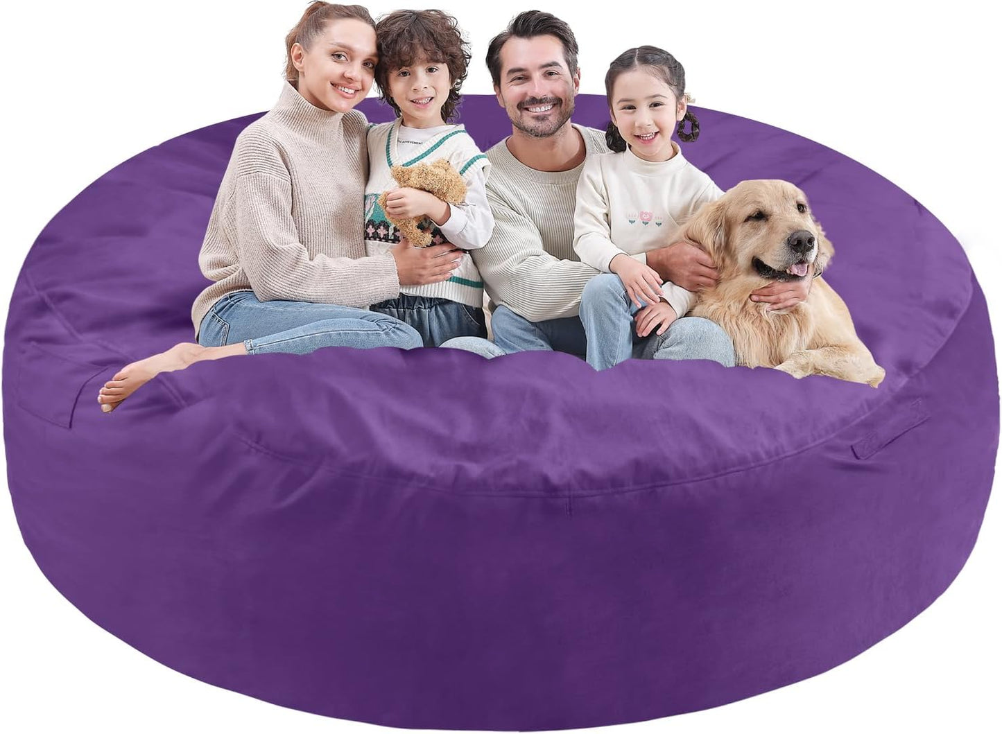 7FT Large Bean Bag Chair with Memory Foam for Ultimate Comfort