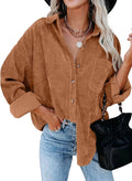 Dokotoo Womens Corduroy Button Down Shirt - Oversized Comfort fabric