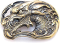 Belt buckle Jormungands Head Handmade Solid Brass - Double-Sided