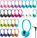 30 Pack Bulk Headphones Multi Color for Classroom - Classroom Set