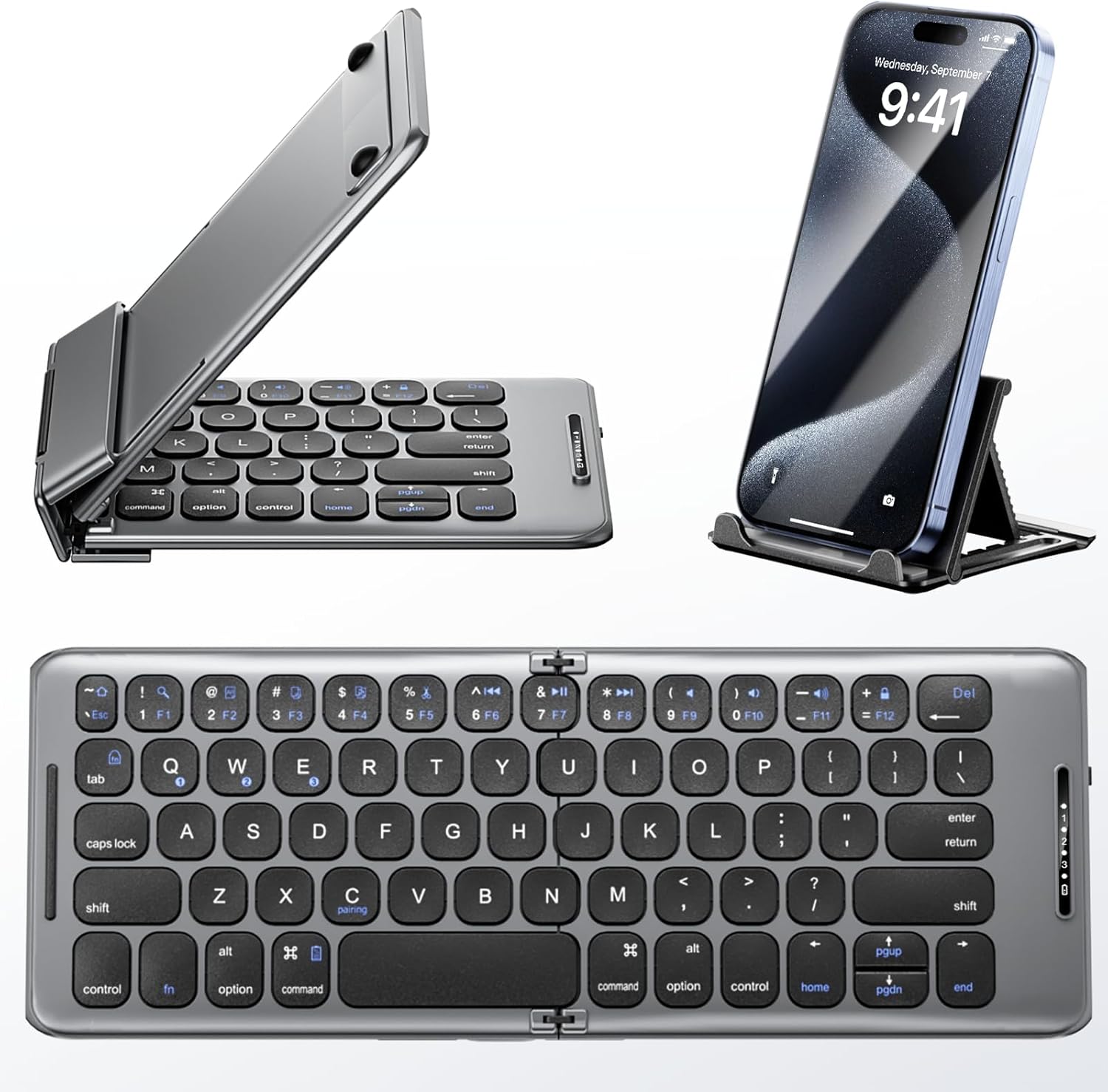Portable Foldable Bluetooth Keyboard: Ultra Slim & Versatile