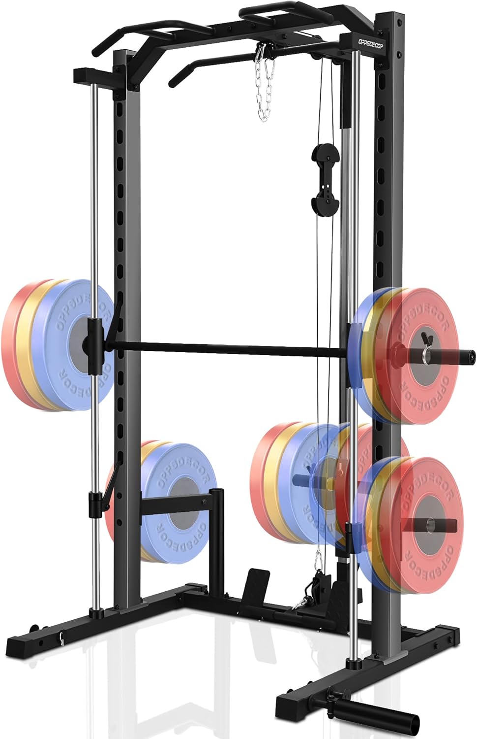 1400LBS Power Rack with Smith Bar - Home Gym Essential