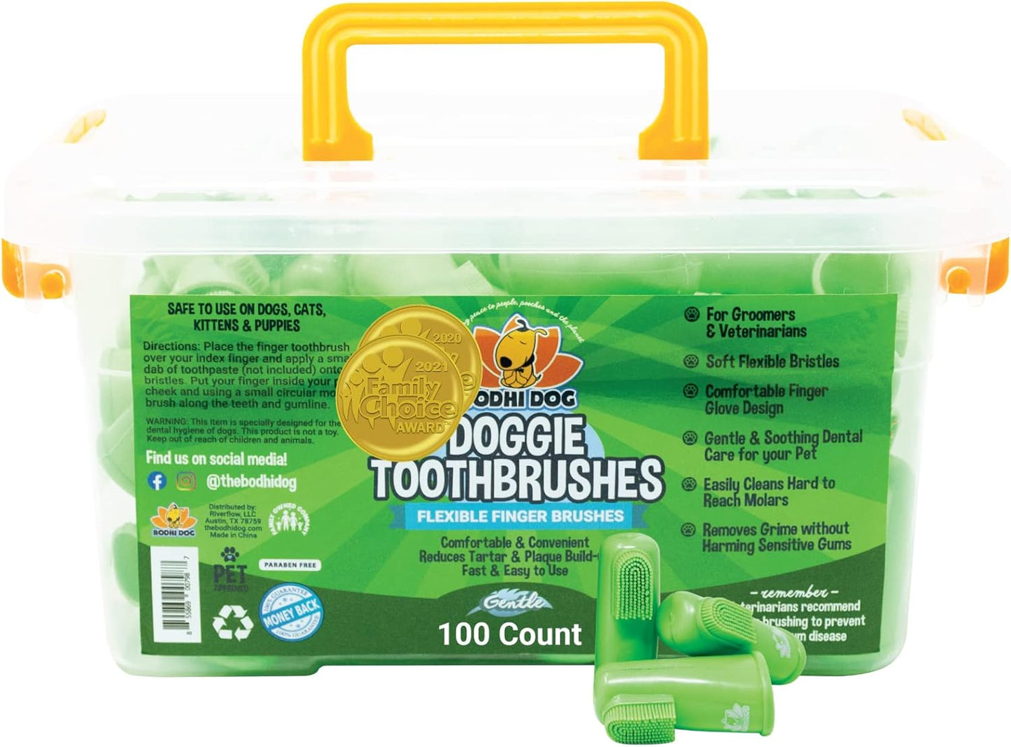 Bodhi Dog Finger Toothbrush for Dogs & Cats - Gentle Dental Care