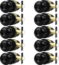 Probrico Bathroom Door Knobs 10 Pack Privacy Function - Matte Black