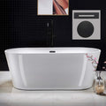 WOODBRIDGE 67 Inch Acrylic Freestanding Bathtub for Soaking