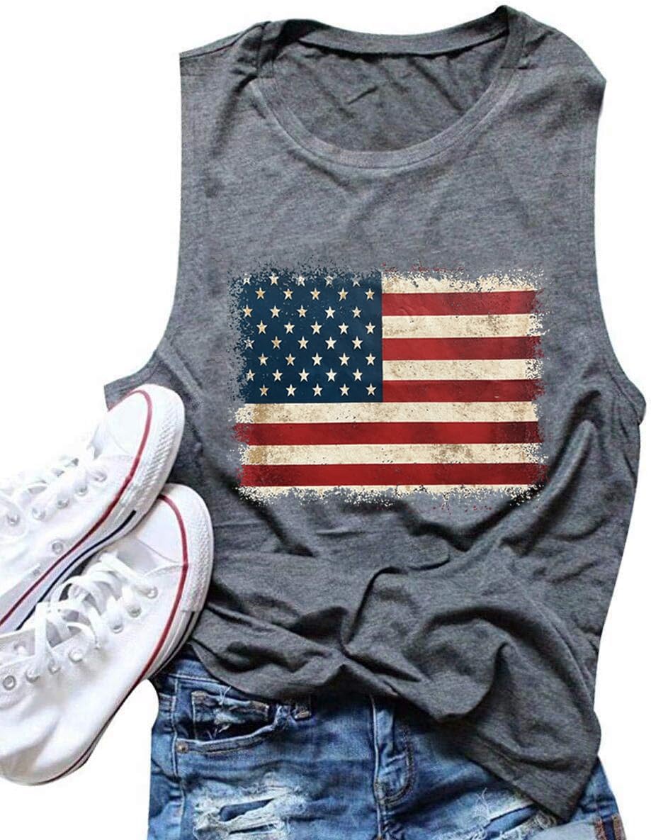 USA Flag Tank: Patriotic Sleeveless Style