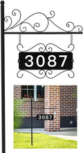 Metal Address Sign Double-Sided Yard Plaque - High Visibility Address