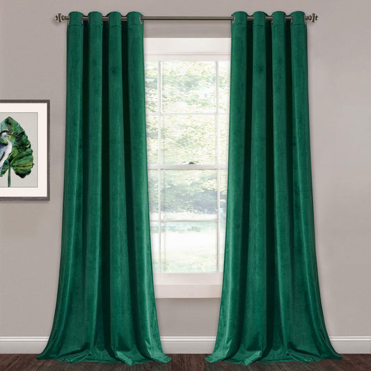 StangH Emerald Green Velvet Curtains - Luxurious Blackout Panels