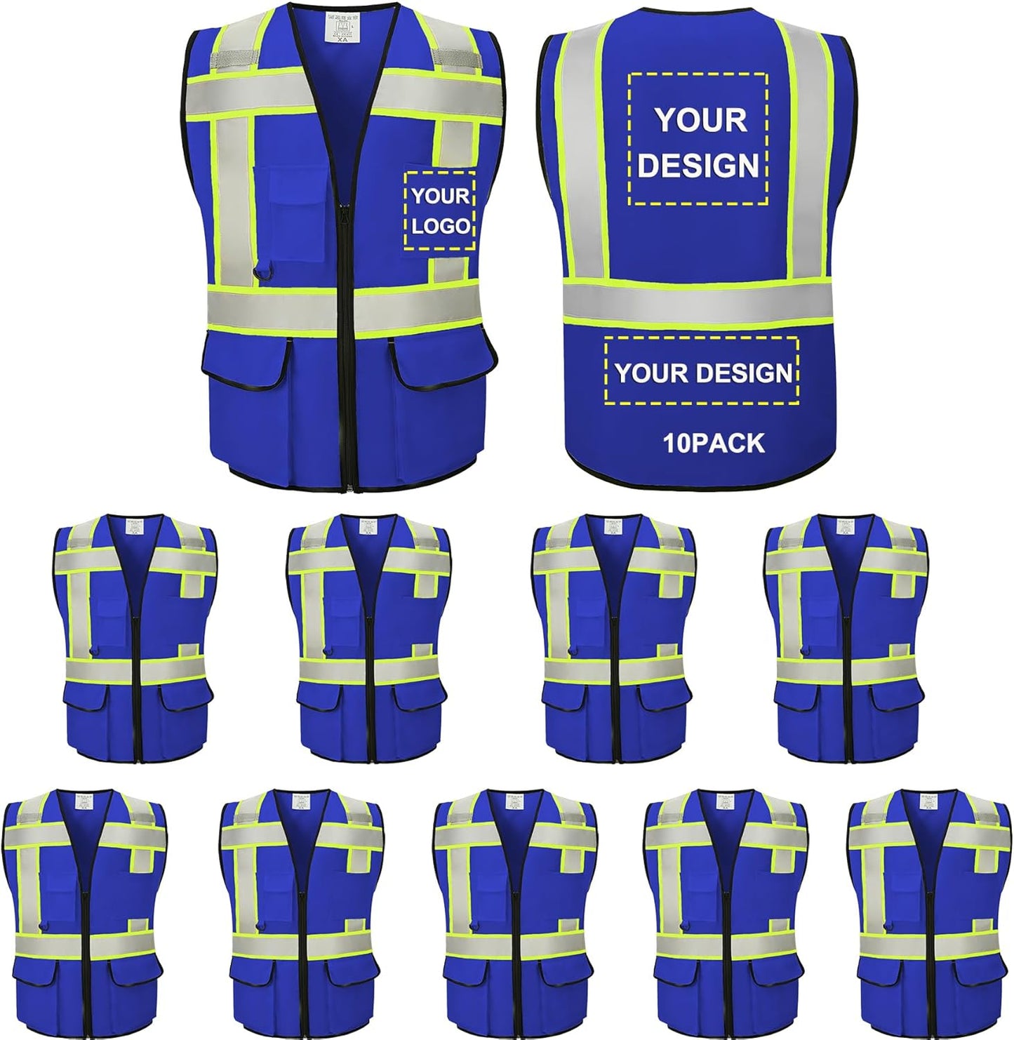 Reflective Vest Class 2 Safety Vests for High Visibility Work