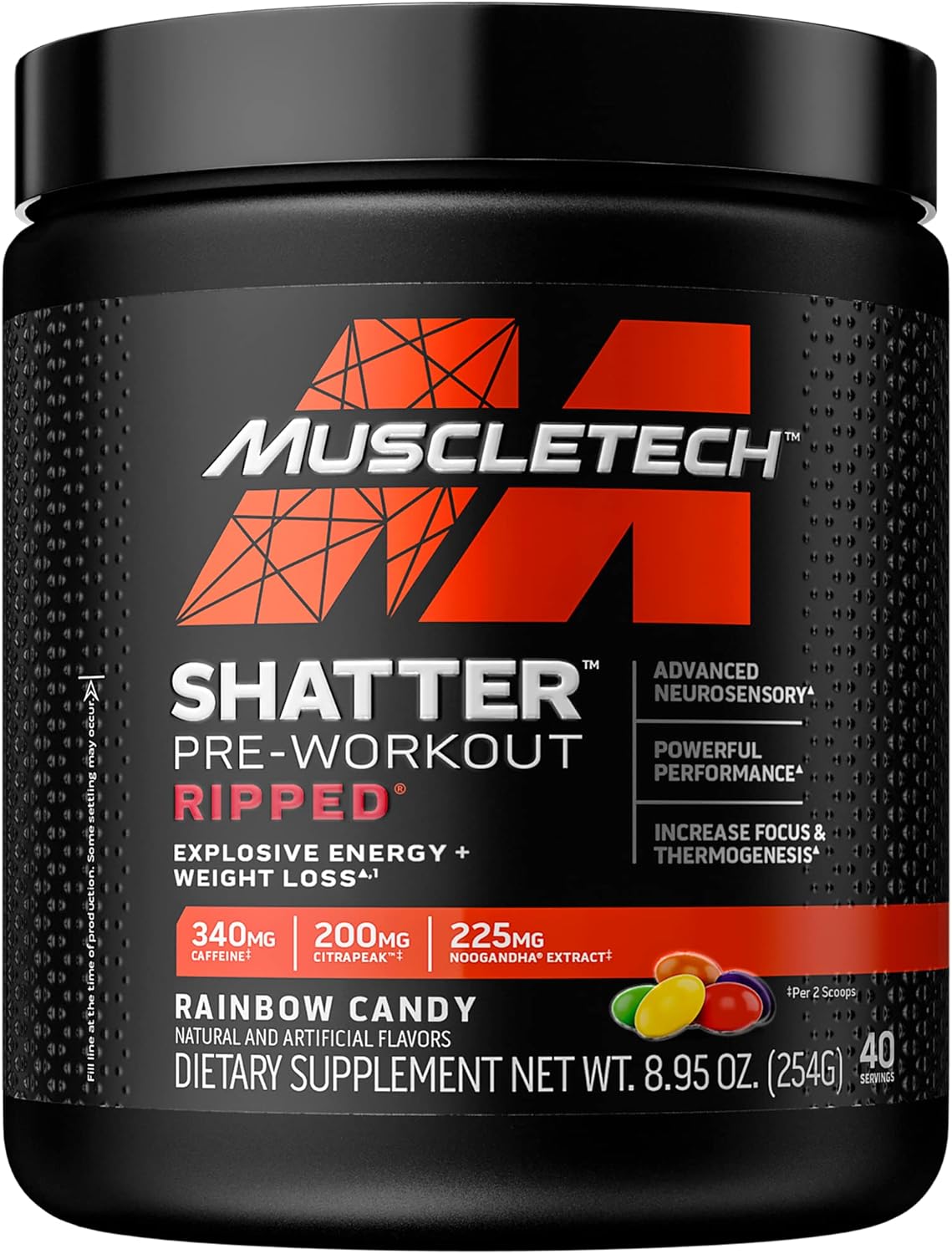 Shatter Ripped Pre Workout for Men & Women - Weight Loss Boost