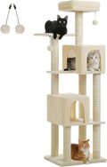 PAWZ Road Cat Tree Tower 62 in - 7-Level Play and Cozy Condos