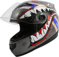 SLMOTO Youth Full Face Motorcycle Helmet - Shark Mouth DOT Approved