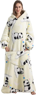 Extra Long Blanket Hoodie Oversized Wearable Blanket for Adults