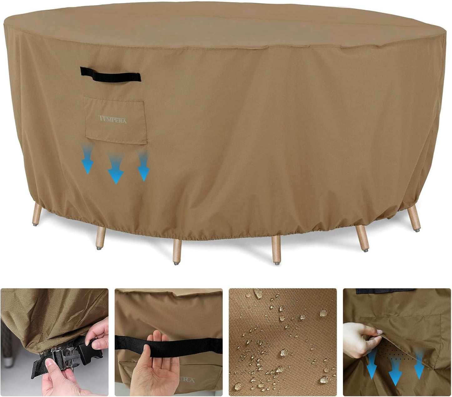 Tempera Patio Table Cover for Outdoor Furniture Protection