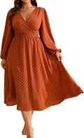 Plus Size Fall Wedding Guest Dress for Curvy Women by RWJ