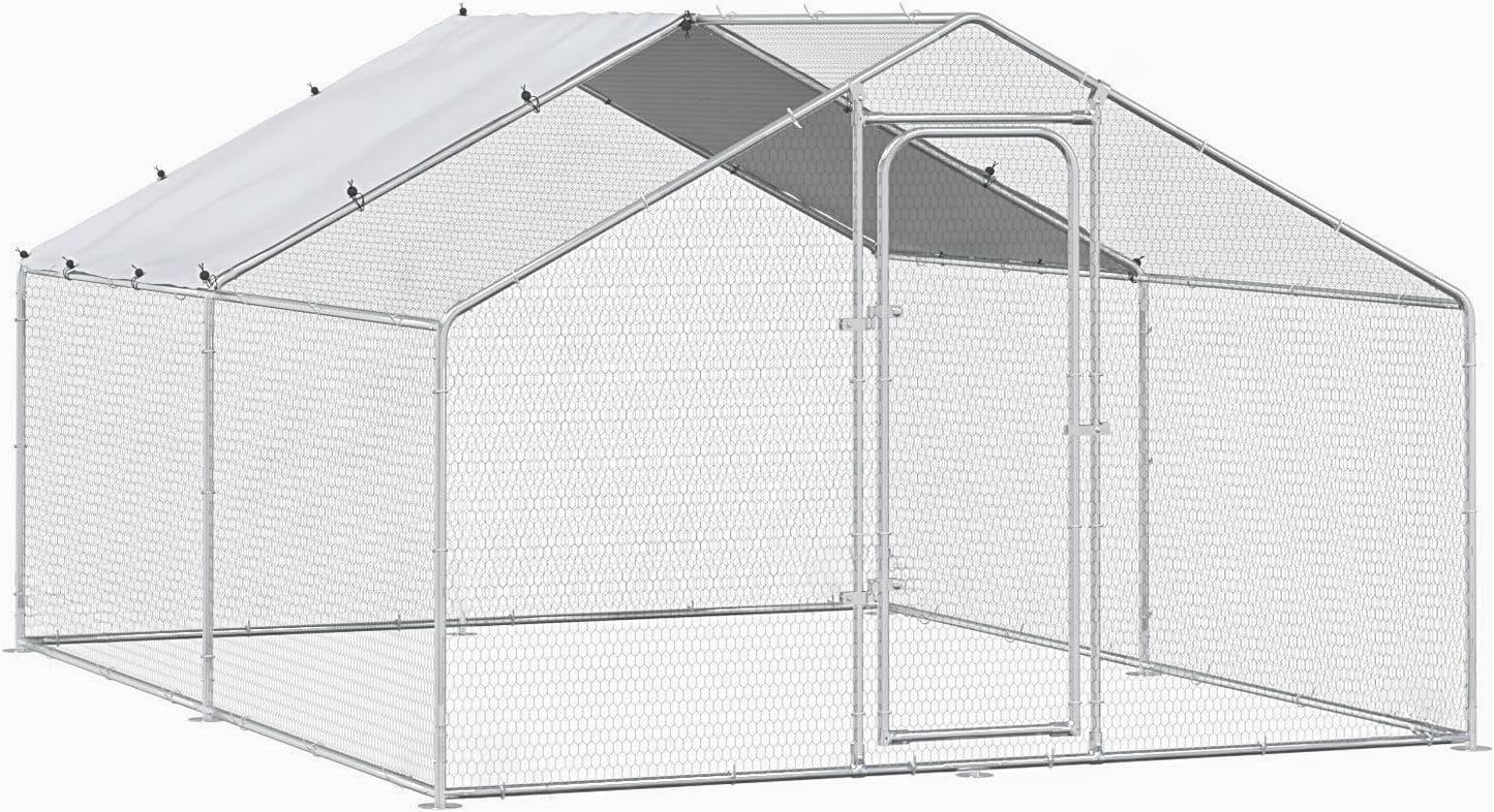 Spire Shape Metal Chicken Run: Waterproof & Heavy Duty