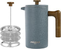 French Press Coffee Maker with Wood Handle - Insulated 34 oz