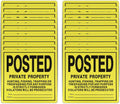 20Pcs Posted No Trespassing Signs - Reflective Aluminum Property