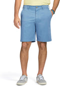 IZOD Men's Saltwater 9.5 in Flat Front Chino Short - Comfortable