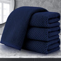 VOOVA & MOVAS Bathroom Hand Towels Set of 4 - Soft Quick-Dry Navy