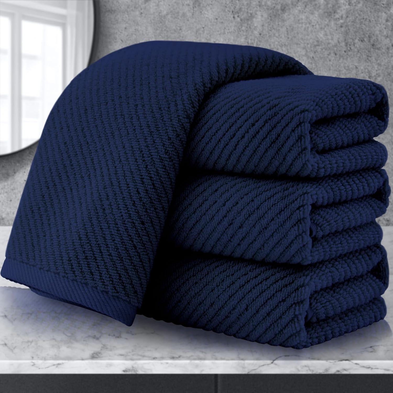 Luxurious 100% Cotton Hand Towels Set of 4 - Quick Dry & Soft