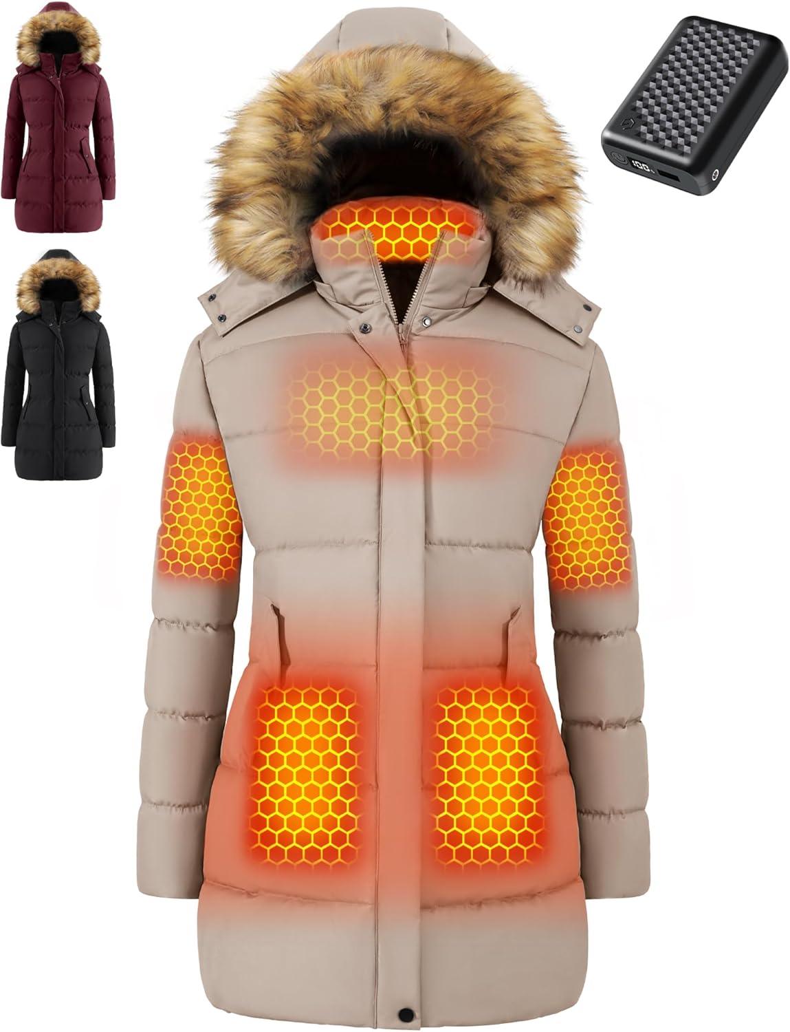 Graphene Women Heated Jacket with 12V Battery for Comfort