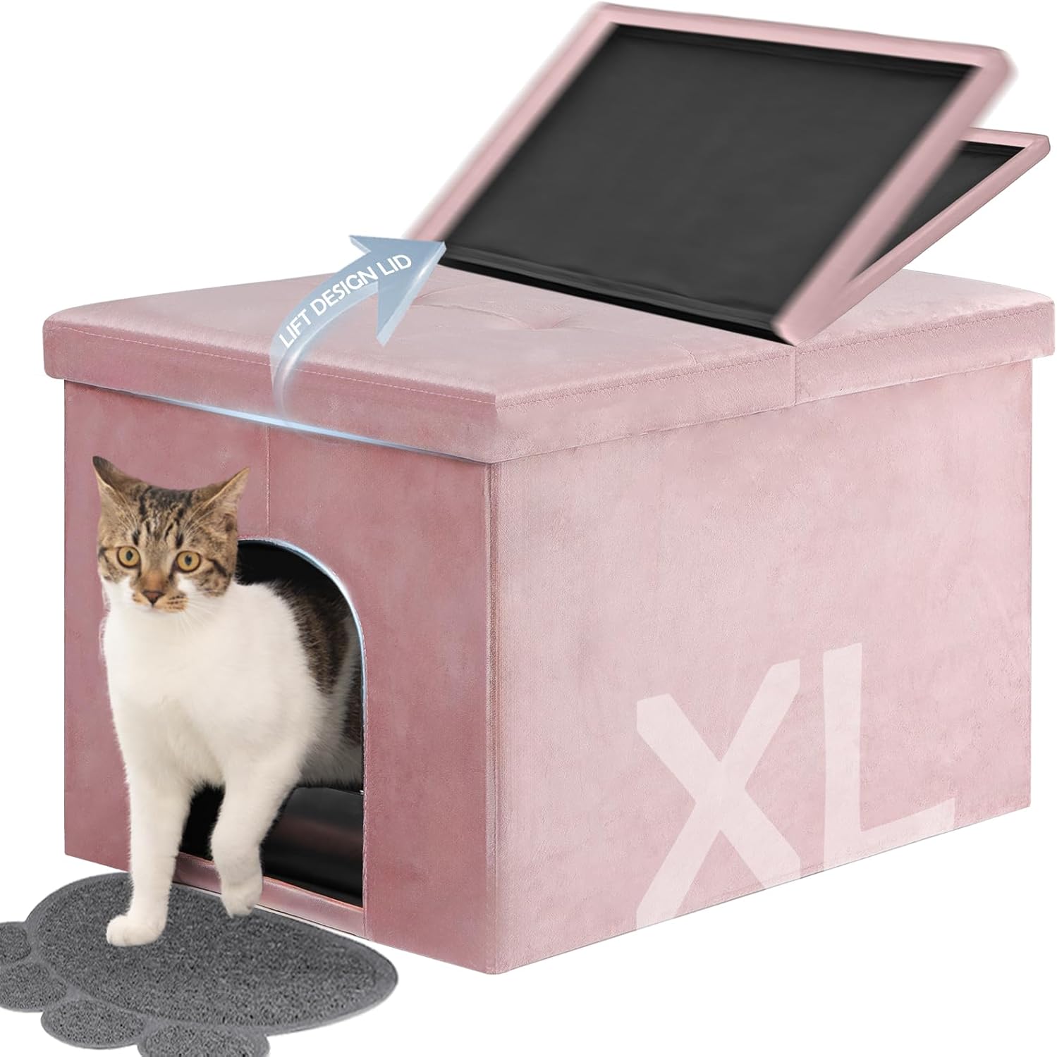 MEEXPAWS Cat Litter Box Enclosure Furniture for Stylish Homes