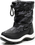 Apakowa Kids Cold Weather Water Resistant Winter Snow Boots - Easy