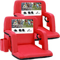 Stadium Seats for Bleachers 2 Pack - Padded Reclining Comfort