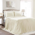Ruffle Skirt Bedspread Set Twin - Lightweight Farmhouse Ruffled