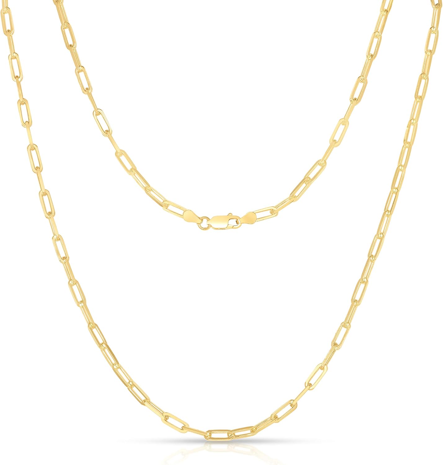 NYC Sterling Women's Gold Plated Paperclip Chain Necklace Review