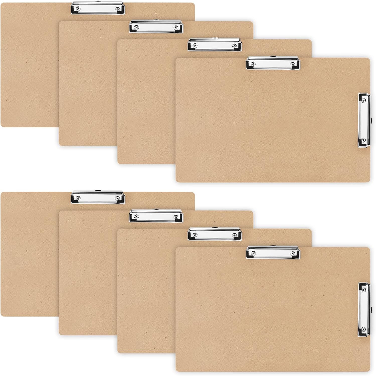 Henoyso 8 Pcs 11x17 Wooden Clipboards for Art and Work