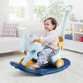 Blue 4 in 1 Rocking Horse for Toddlers 1-3 Years Old - Convertible