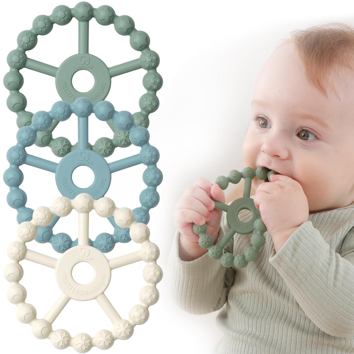 Seposeve Baby Teething Rings: Easy Grasp, Soothing Relief