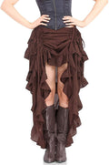 Steampunk Victorian Cosplay High-Low Show Girl Skirt (Style 2XR4)