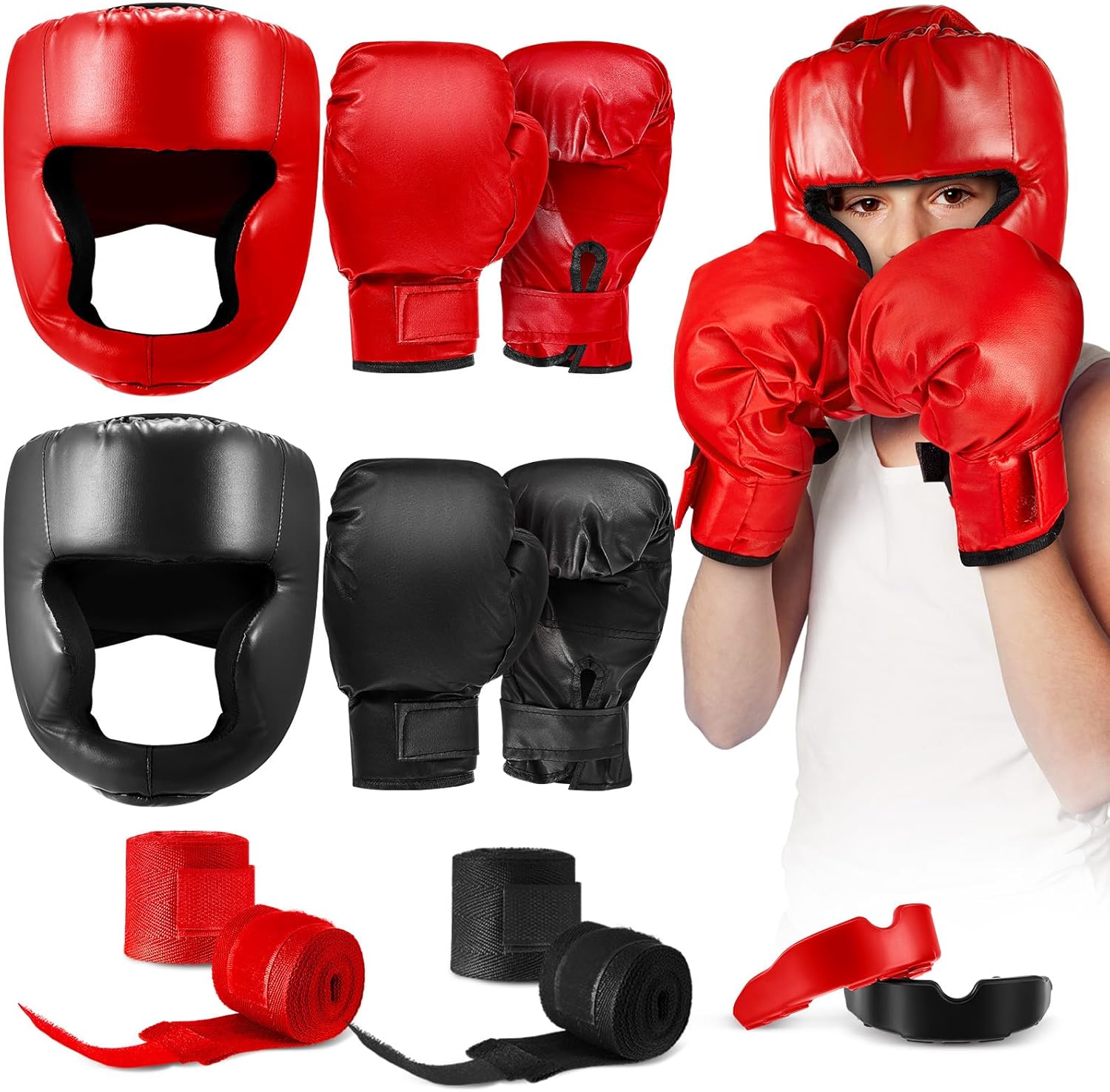 Kanayu Kids Boxing Equipment Set for Beginners Ages 6-18 Years