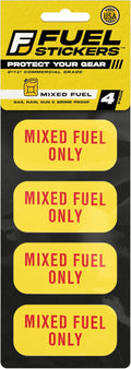 Mixed Fuel Only Sticker for Outdoor Power Equipment Safety