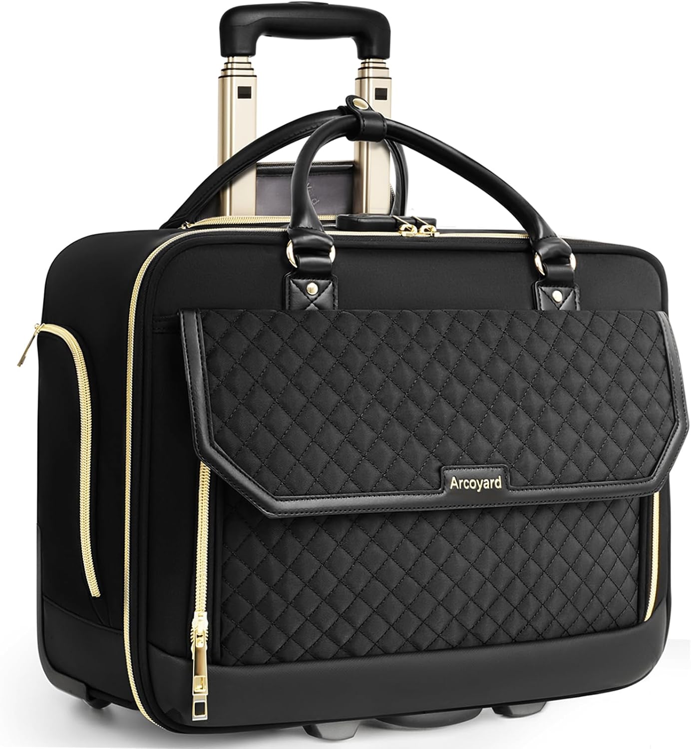 Rolling Laptop Bag for Women with Wheels, Stylish & Functional