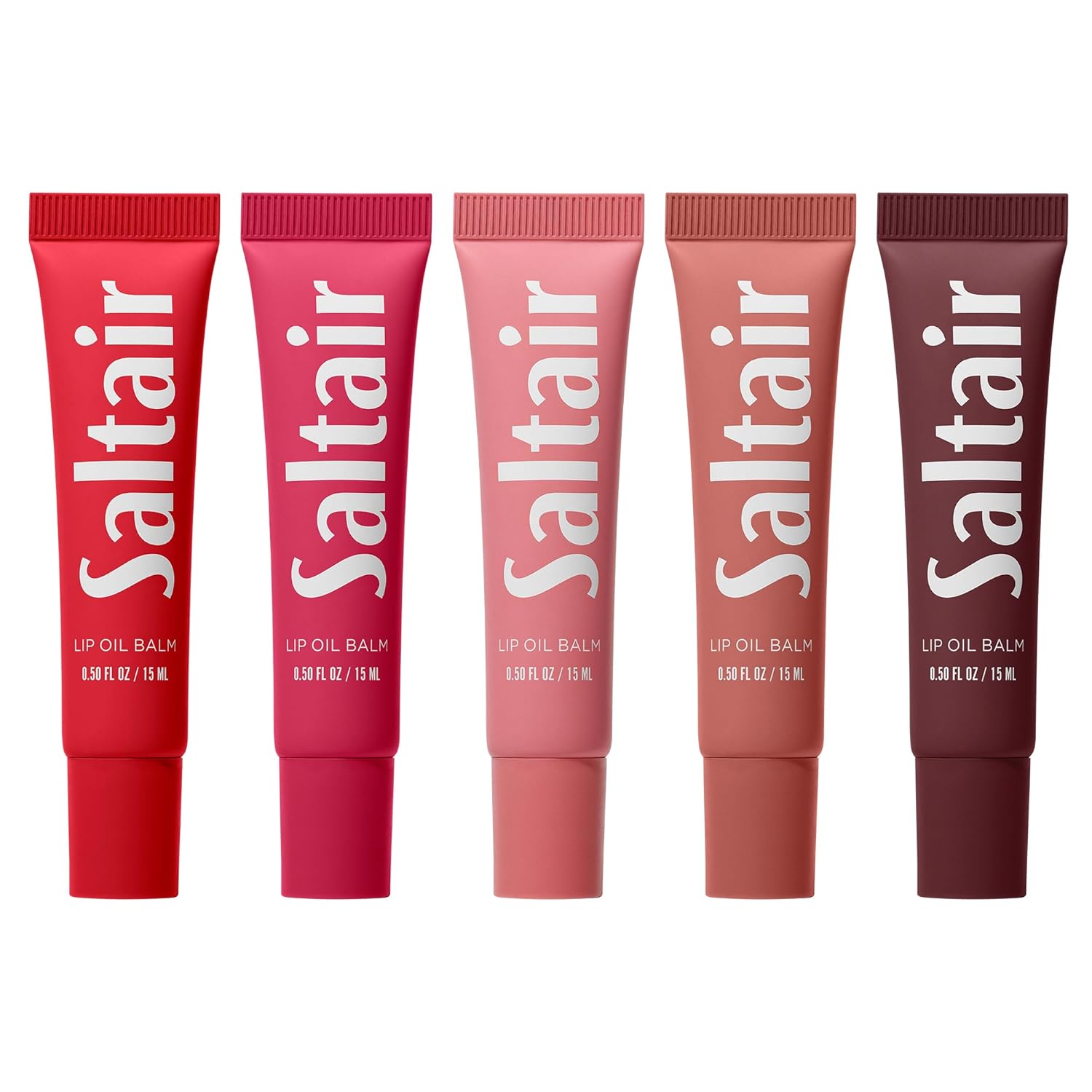 Hydrating Lip Oil Balm 5-Pack for Moisturizing Glossy Lips