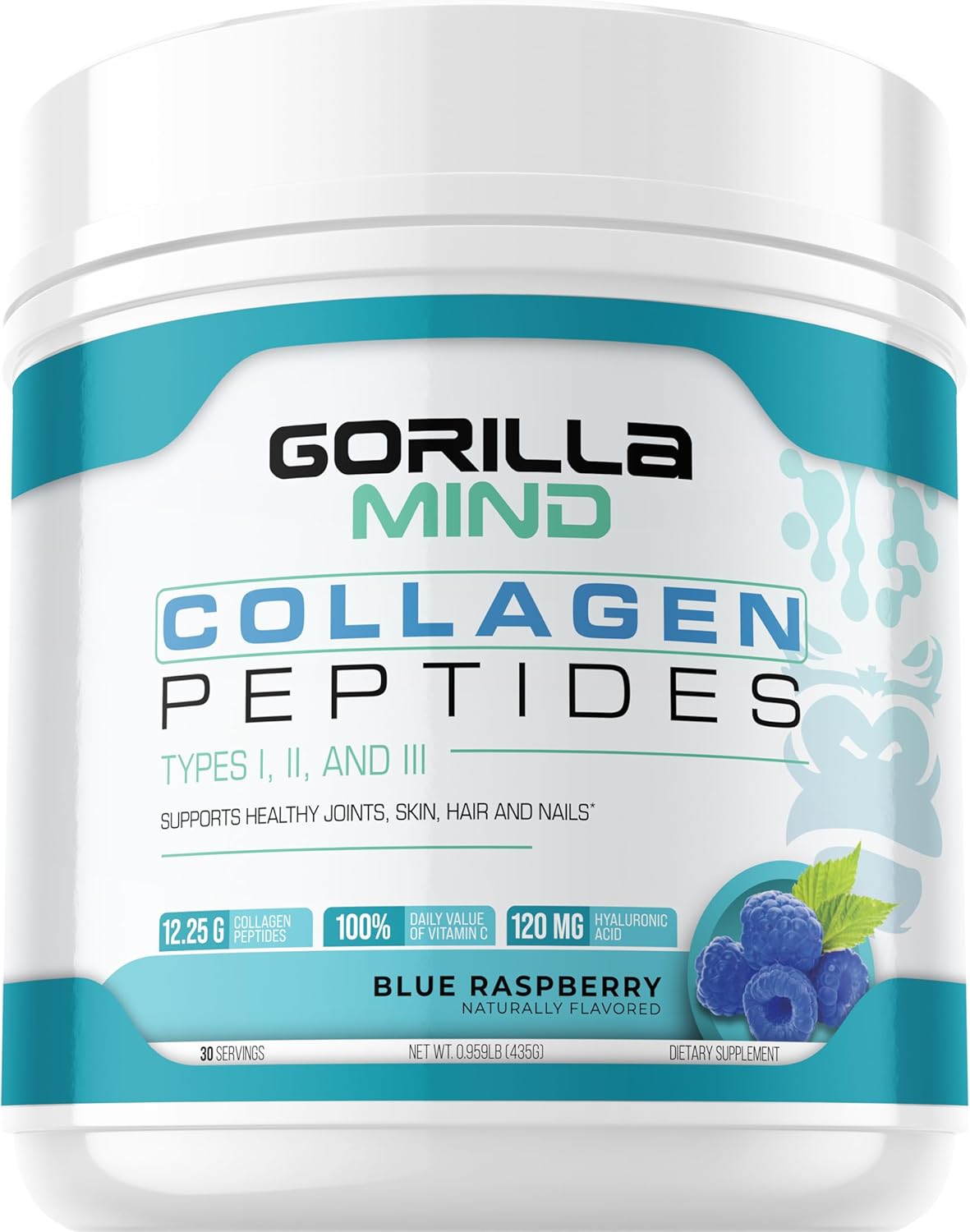Gorilla Mind Collagen Peptides Powder for Joint and Skin Health