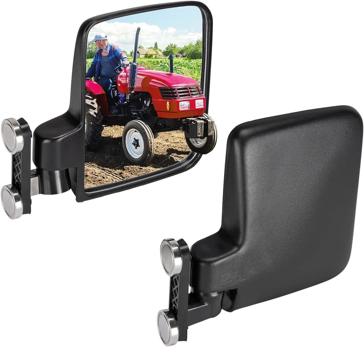 KEMIMOTO Magnetic Side Mirrors for Tractors and Lawn Movers