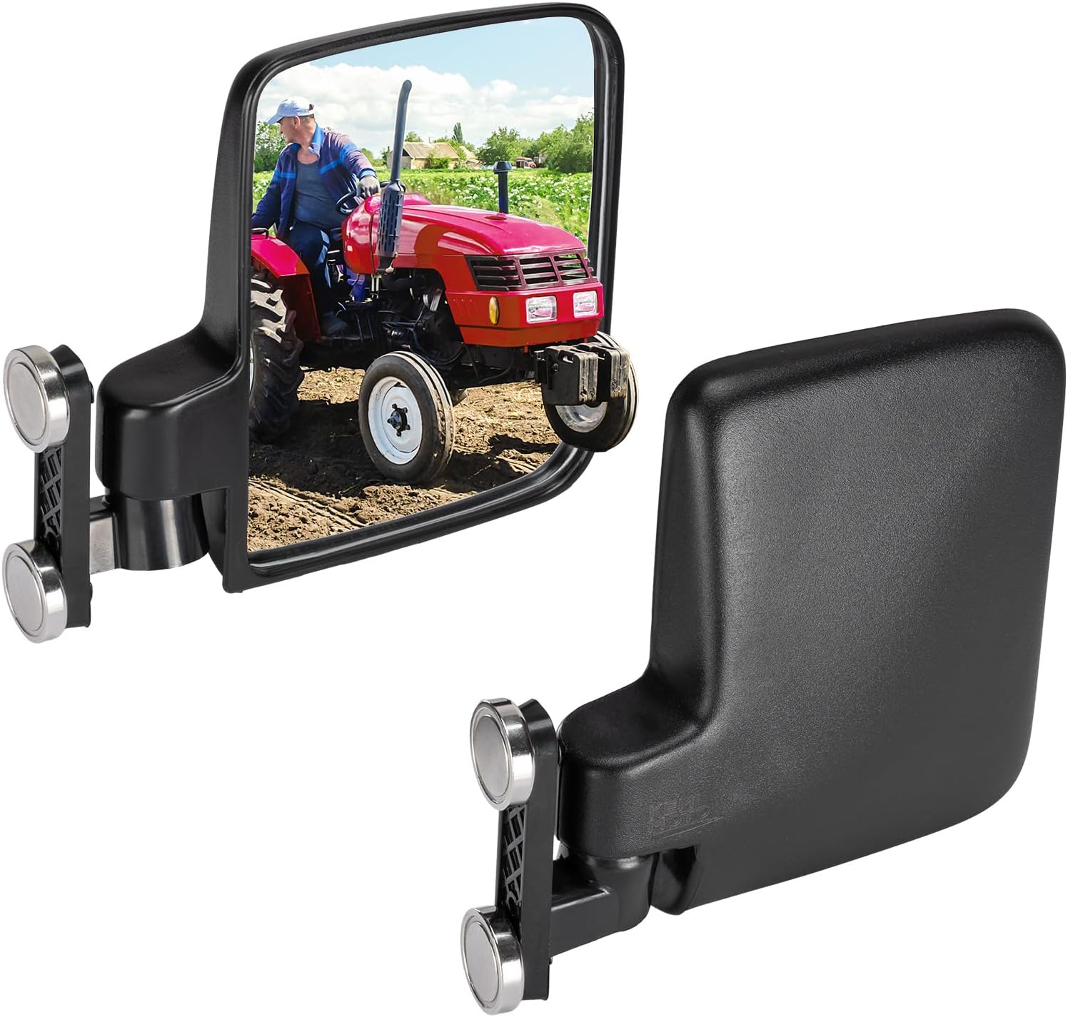 KEMIMOTO Magnetic Side Mirrors for Tractors and Lawn Movers