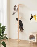 80in Tall Cat Tree Wall Mount for Large Adult Cats - Spacious Perch