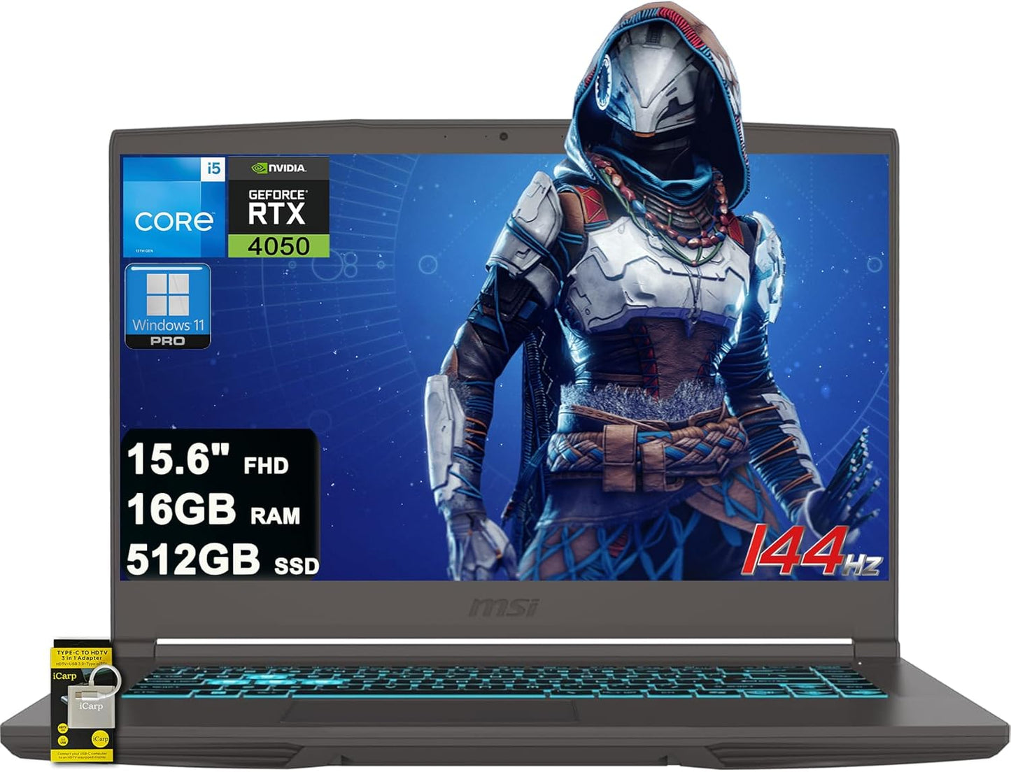 MSI Thin 15 Gaming Laptop with 15.6 in FHD IPS Display