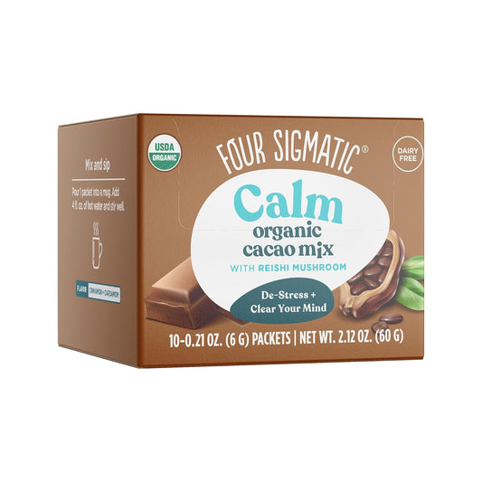 Organic Reishi Cacao Mix | Promotes Calm | Vegan & GF | 10 Count